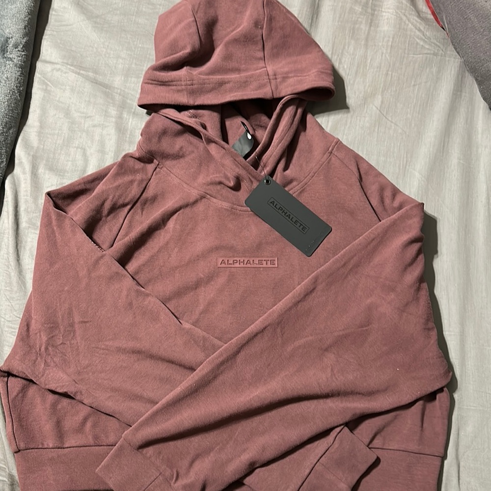 Alphalete Women’s Oversized Cropped Hoodie | Maroon